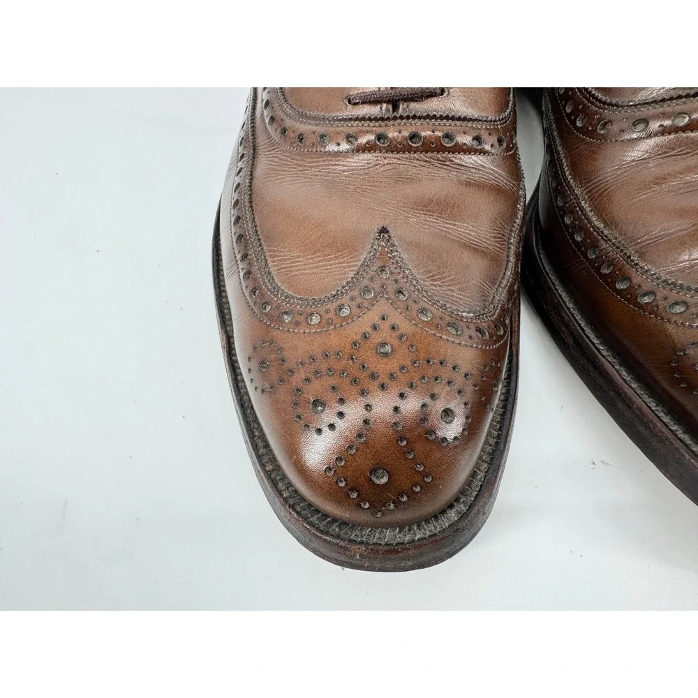 Allen Edmonds Boulevard 6375 Brown Leather Wingtip Oxford Shoes‎ Mens 10.5 C USA